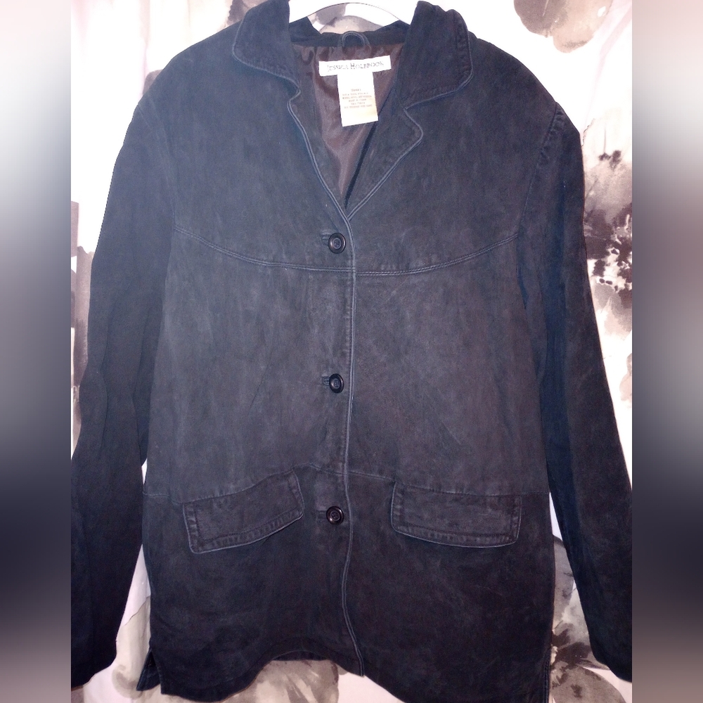 Jessica Holbrook Vintage Suede Leather. Cleaned